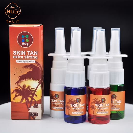 Schönheit, Hautpflege, Bräunung, Nasenspray, Bräunung, kosmetischer Beschleuniger, Hautbräunung